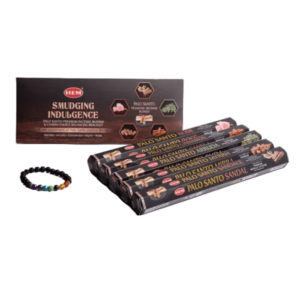 Sahumerio HEM - Masala Premium - Set Masala Premium Smudging Indulgence y Brazalete - Shantala SA - SHEMMPSETSMI