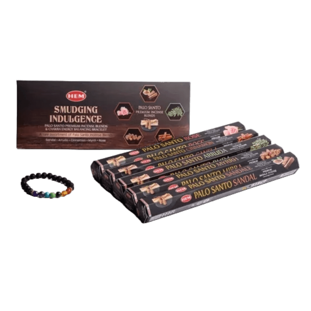 Sahumerio HEM - Masala Premium - Set Masala Premium Smudging Indulgence y Brazalete - Shantala SA - SHEMMPSETSMI