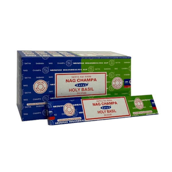 Sahumerio Satya - Combo - Combo Nag Champa y Holy Basil 16g - Shantala SA - SSATCMNCHB