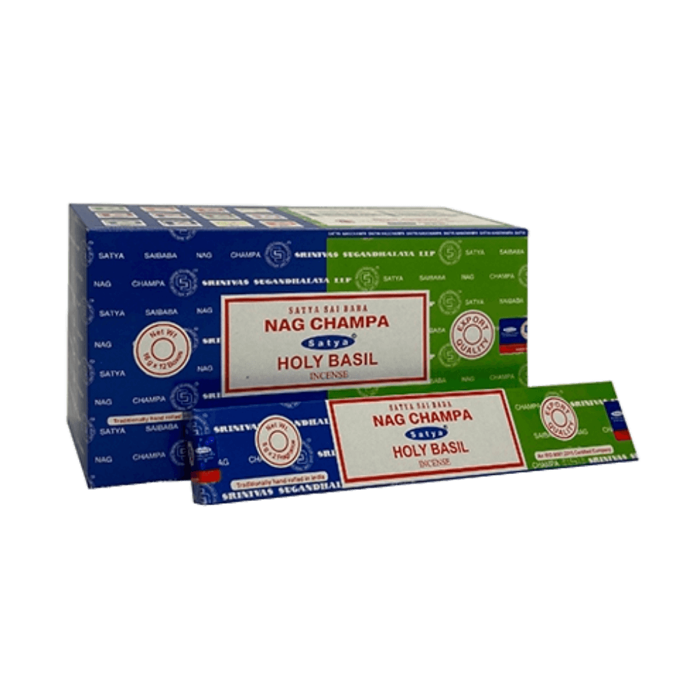 Sahumerio Satya - Combo - Combo Nag Champa y Holy Basil 16g - Shantala SA - SSATCMNCHB