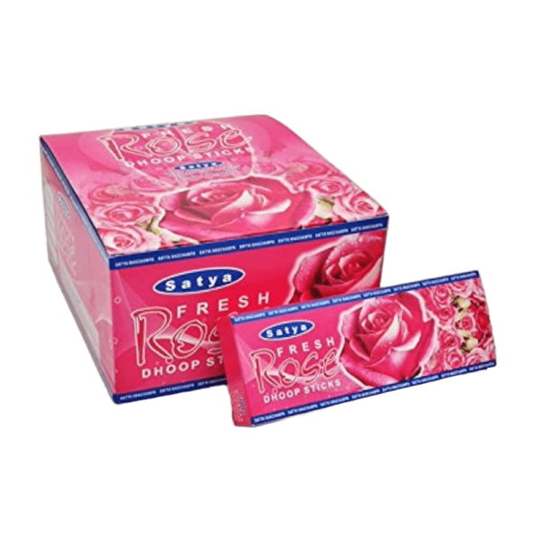 Sahumerio Satya - Dhoops - Fresh Rose 10 Stick x12 - Shantala SA - SSATDHFRO