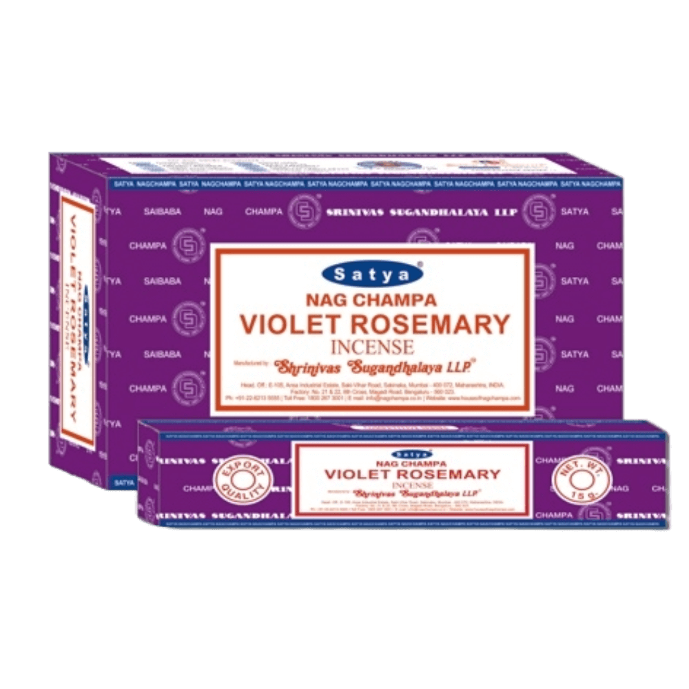 Sahumerio Satya - Linea Esotérica - Violet Rosemary Nag Champa - Shantala SA - SSATESVROSEM