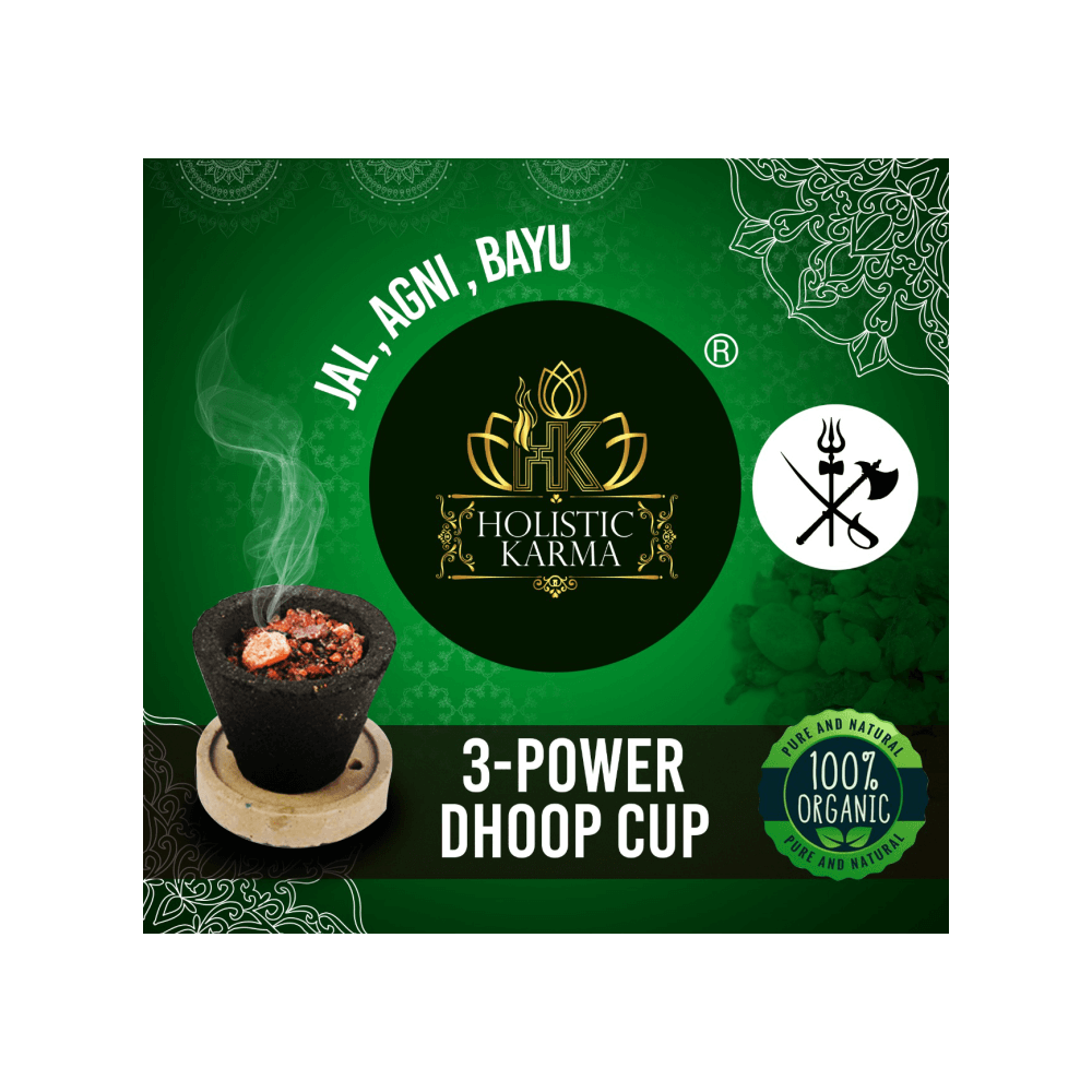 Producto para sahumar - Dhoop Cups - Cup Carbon Holistic Karma + Resina Cleaning Power - Shantala SA - PPSMCUCLPW