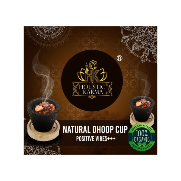 Producto para sahumar - Dhoop Cups - Cup Carbon Holistic Karma + Resina Positive Vibes - Shantala SA - PPSMCUPSV