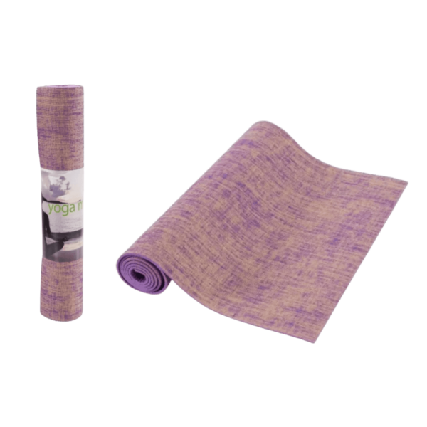 Yoga - Accesorios de Yoga - Mat de Yoga de Yute y PVC Violeta - Shantala - ACCNYPMTJTVT