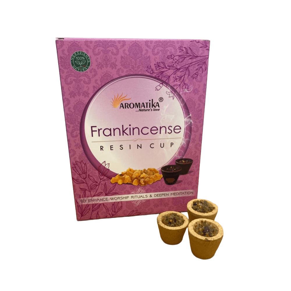 Producto para sahumar Dhoop Cups Cup Carbon Aromatika Resina Surtido Sandalo Incienso Palo Santo White Sage Shantala SA PPSACUASORT4