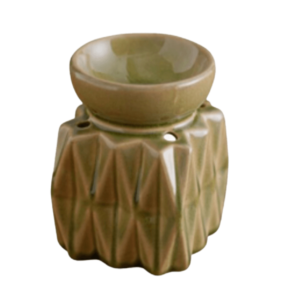 Aromaterapia - Hornitos - ceramica - para - aceites - esenciales - Hornito - para - aceites - con - relieve - geométrico - 122 - Shantala - SA - ACCNHO122